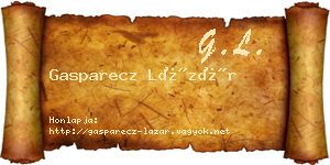 Gasparecz Lázár névjegykártya