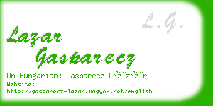 lazar gasparecz business card